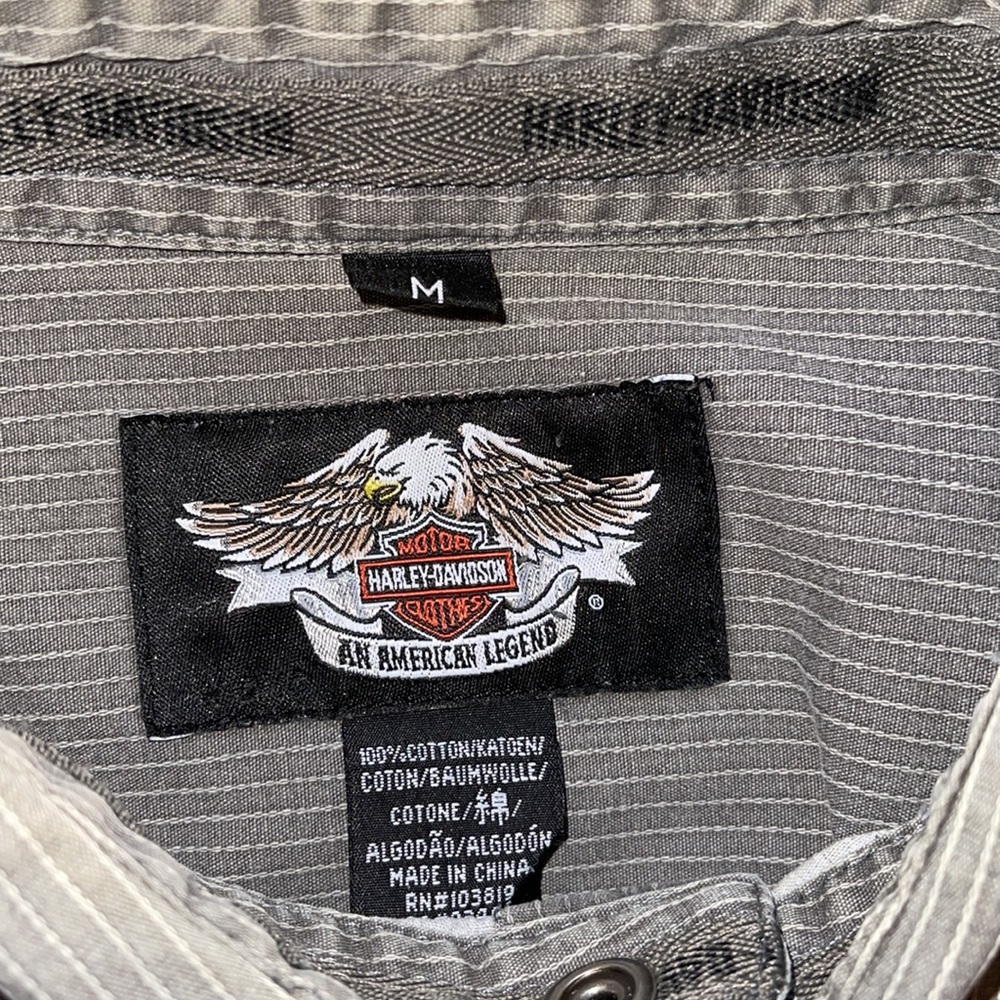 Harley-Davidson Mens Snap Down Casual Shirt - Picture 9 of 10